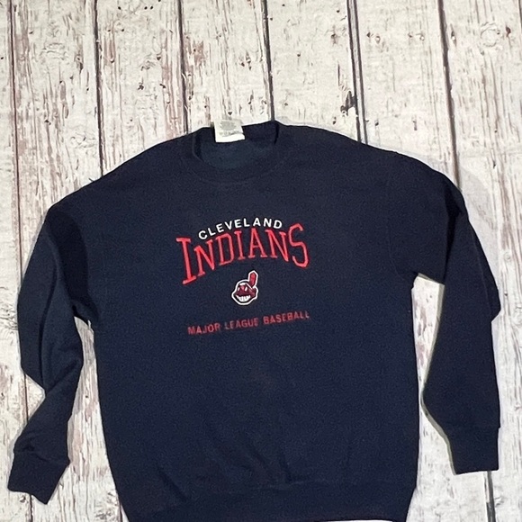 Vintage Cleveland Indians 1990s MLB Baseball Stitched Sports Crewneck Sweatshirt - Picture 2 of 3